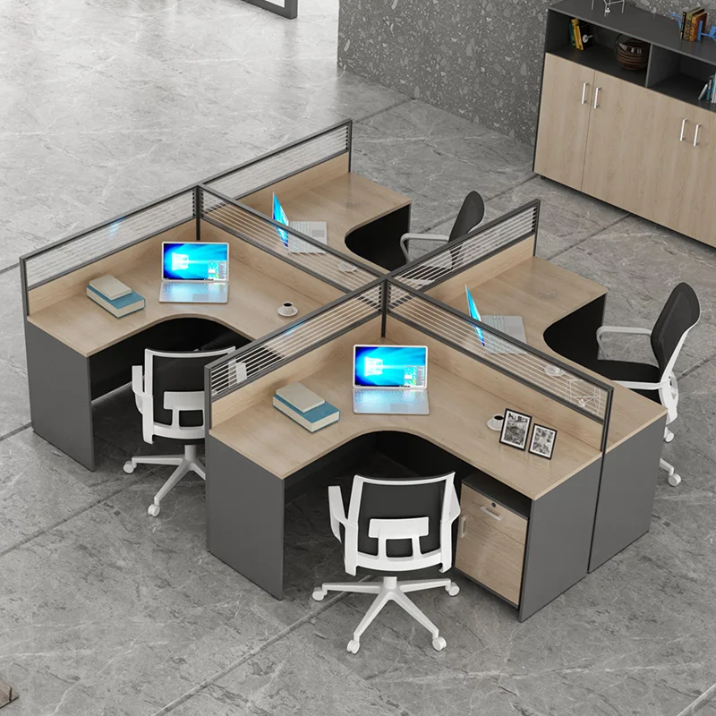 Modular Office Partition Call Center 2 4 6 Person Office Desk Modern Office Cubicle Workstation