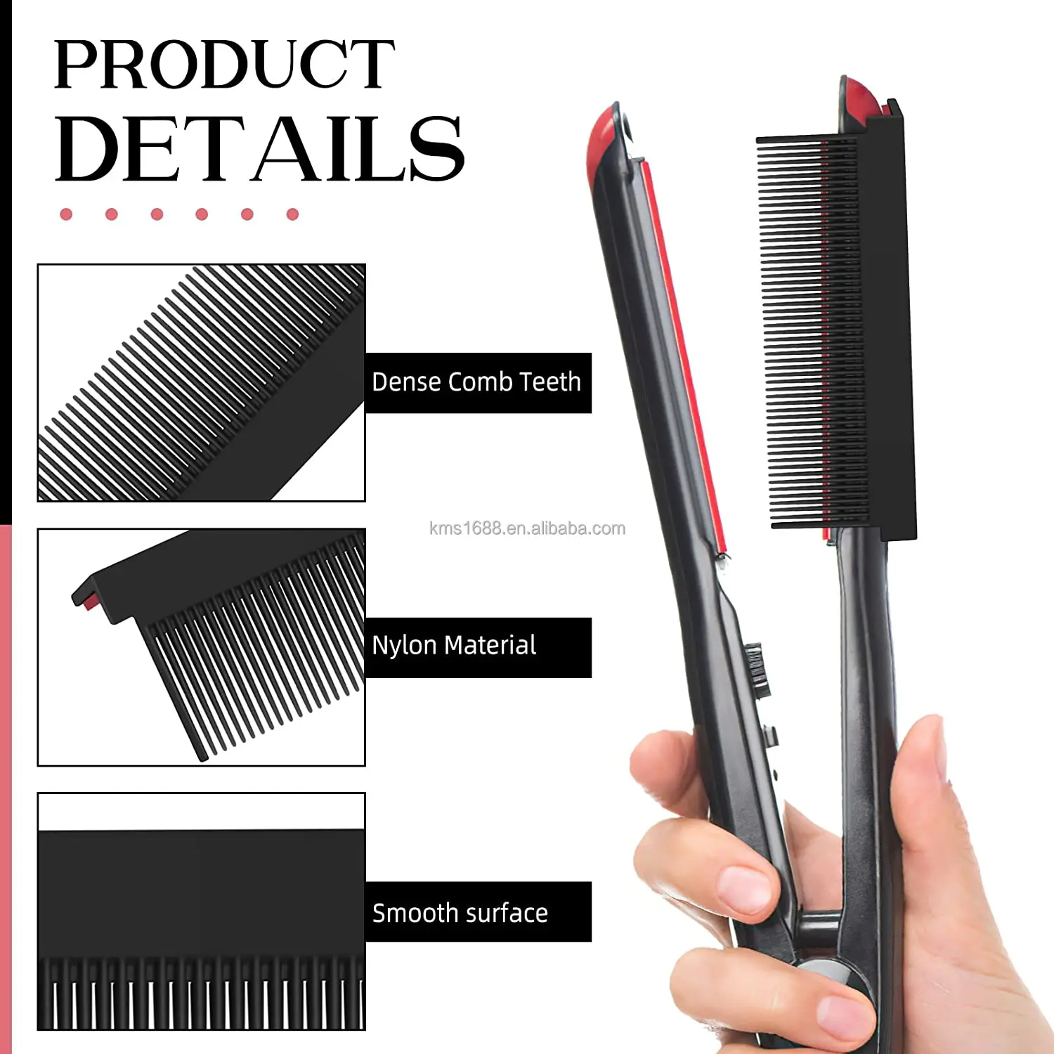 Hot Barber Straightening Comb Attachment Women Diy Hair Straightener