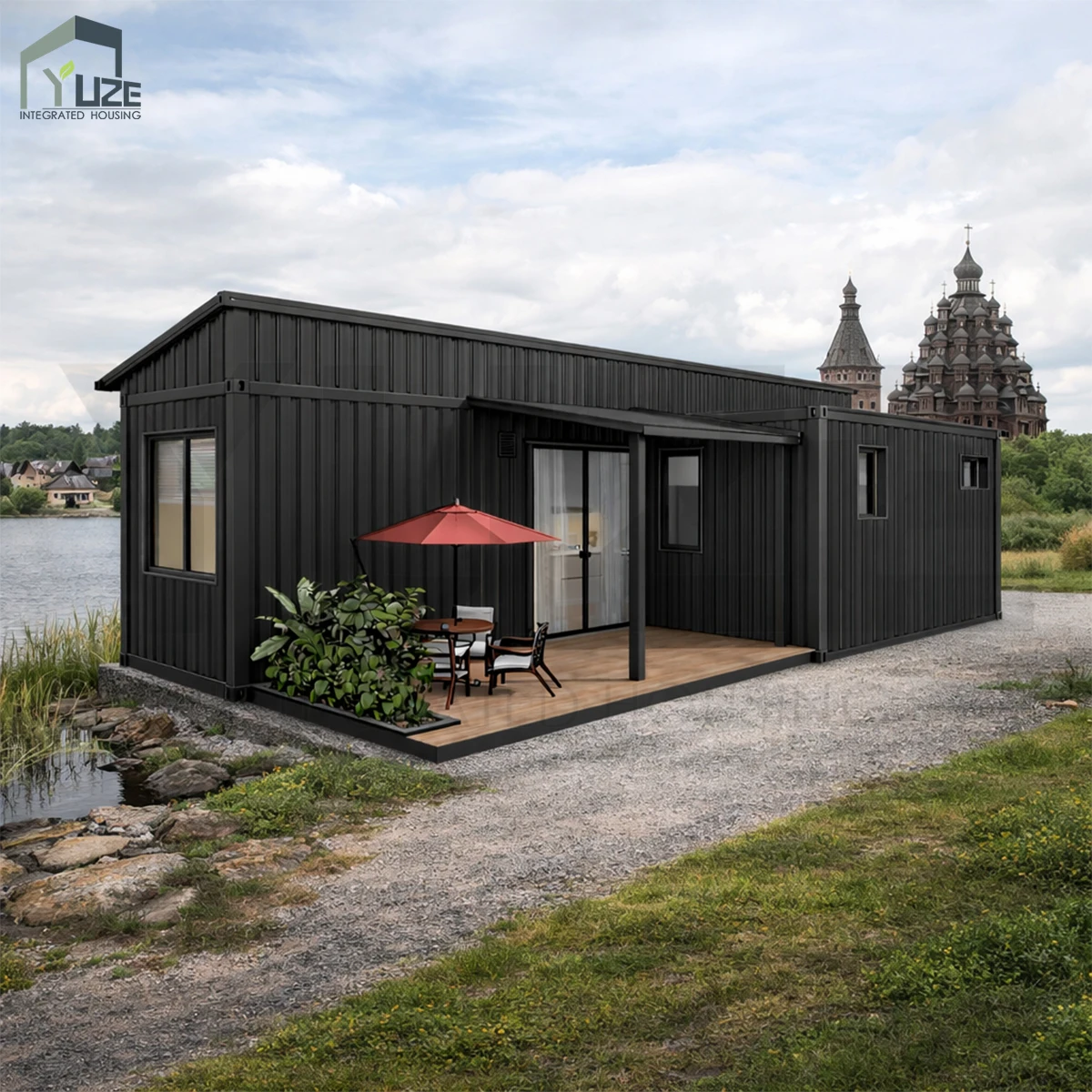 Modern Customizable China Casas Rrefabricadas 40ft 20ft Shipping Container Villa Homes with Pitched Roof for Living