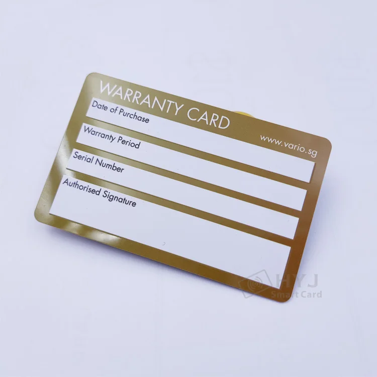 New warranty card design — Saros Design