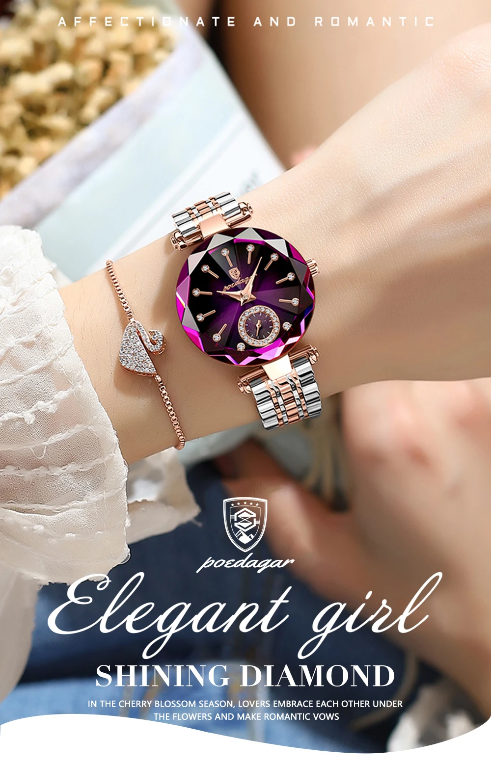 Poedagar 719 Women's Quartz Watch Reloj Mujer Woman Relojes Femeninos Fashion Temperament Small and Delicate Waterproof Watch