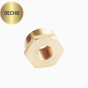 Female thread 1/8" and male thread 1/2"  inch hexagon brass bushing reducer fittings 1/8"-1/2"   reducer connector with thread