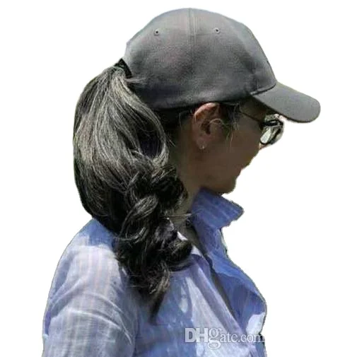 Buy Grey Ponytail,Human Hair Drawstring 