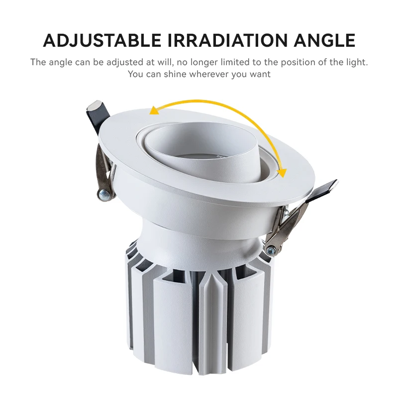 15W Dimmable Antiglare LED Cob Module Downlight Tri-Colour Aluminium Hospitality Grille Ceiling Light IP44 30W for Wwwchina