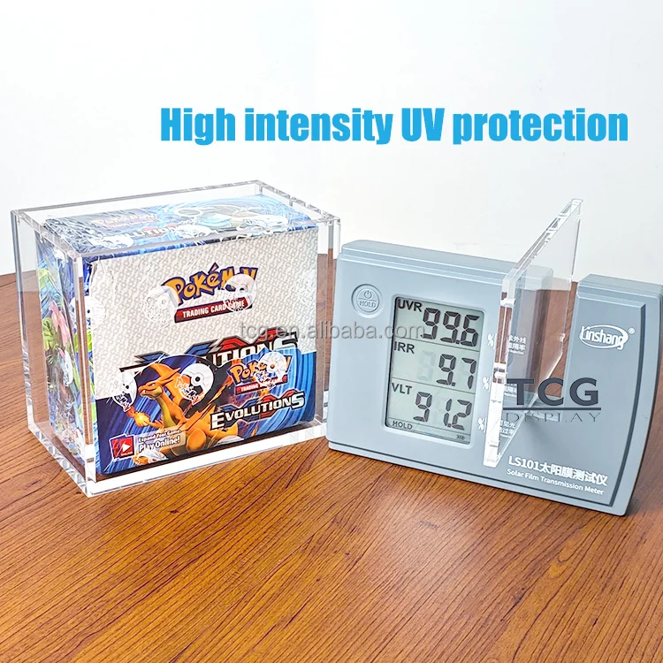 TCG UV Protection Acrylic Pokemon Acrylic Booster Box 1999 Base Set Unlimited EMPTY Booster Box English Acrylic Display Case TCG UV Protection Acrylic Pokemon Acrylic Booster Box 1999 Base Set Unlimited EMPTY Booster Box English Acrylic Display Case