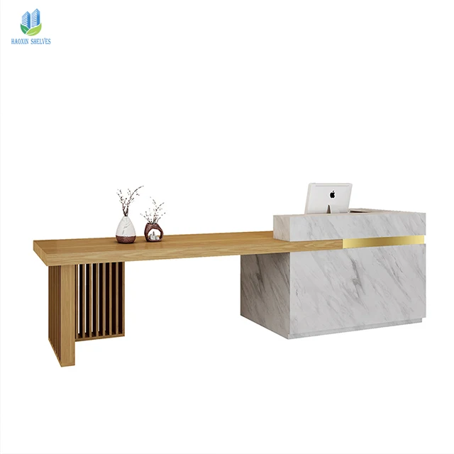 Retail Store Wooden Cash Counter Design Shop Table Counter For Bakery Cash Counter With Back