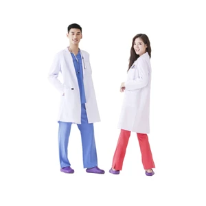 Wholesale Stylish Design Hospital Uniform Doctor's Working Wear White Lab Coats for Female and Male