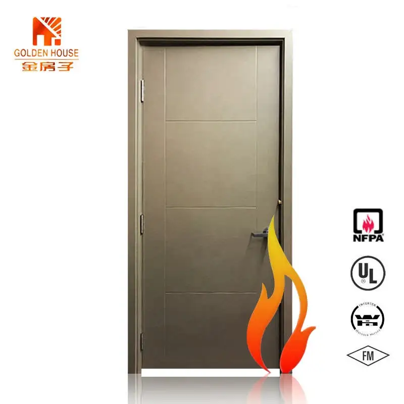 USA看板 FIRE DOOR USA Standard Single Leaf Steel Fire Exit Door with Panic Bar