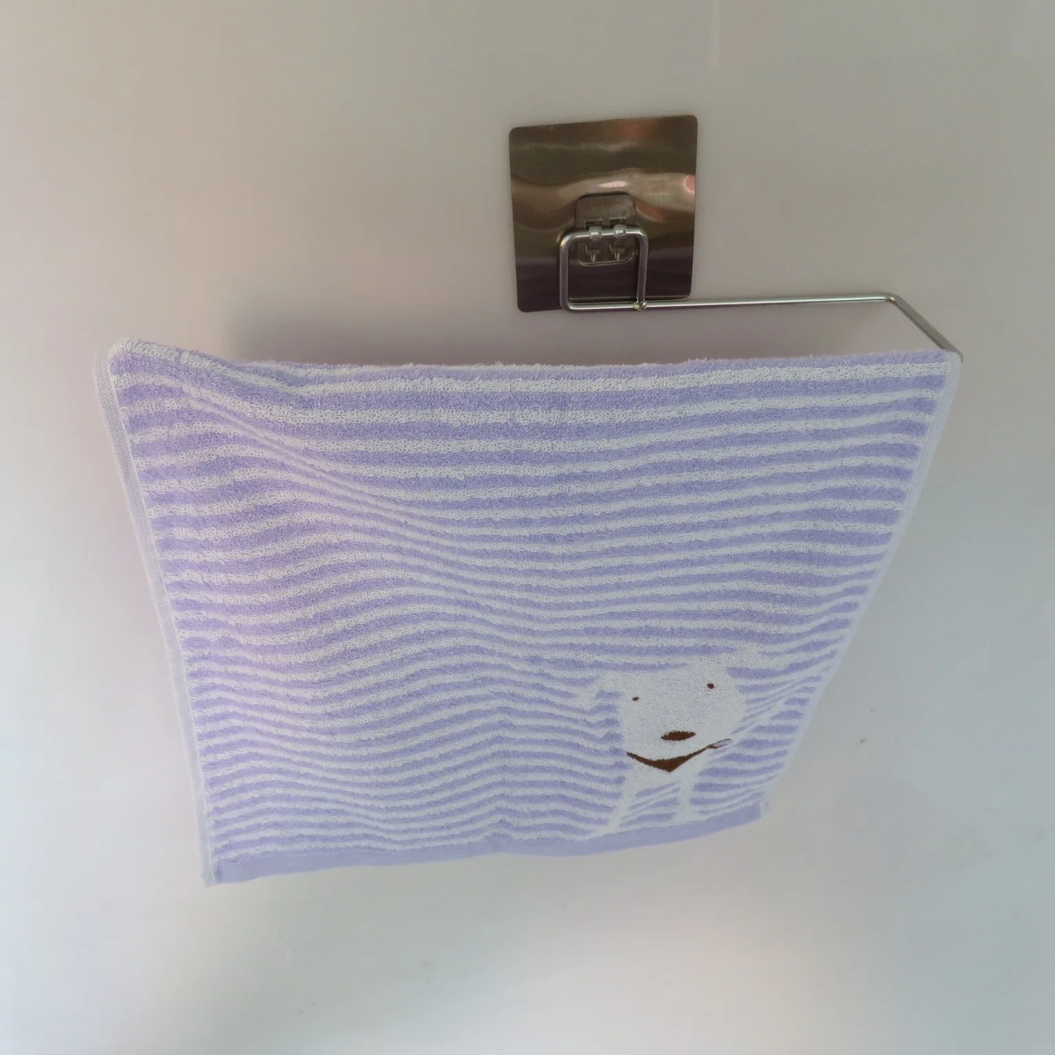 Traceless Stainless Steel Single Wall Mounted Towel Rack Toilet Stick Roll Paper Holder details