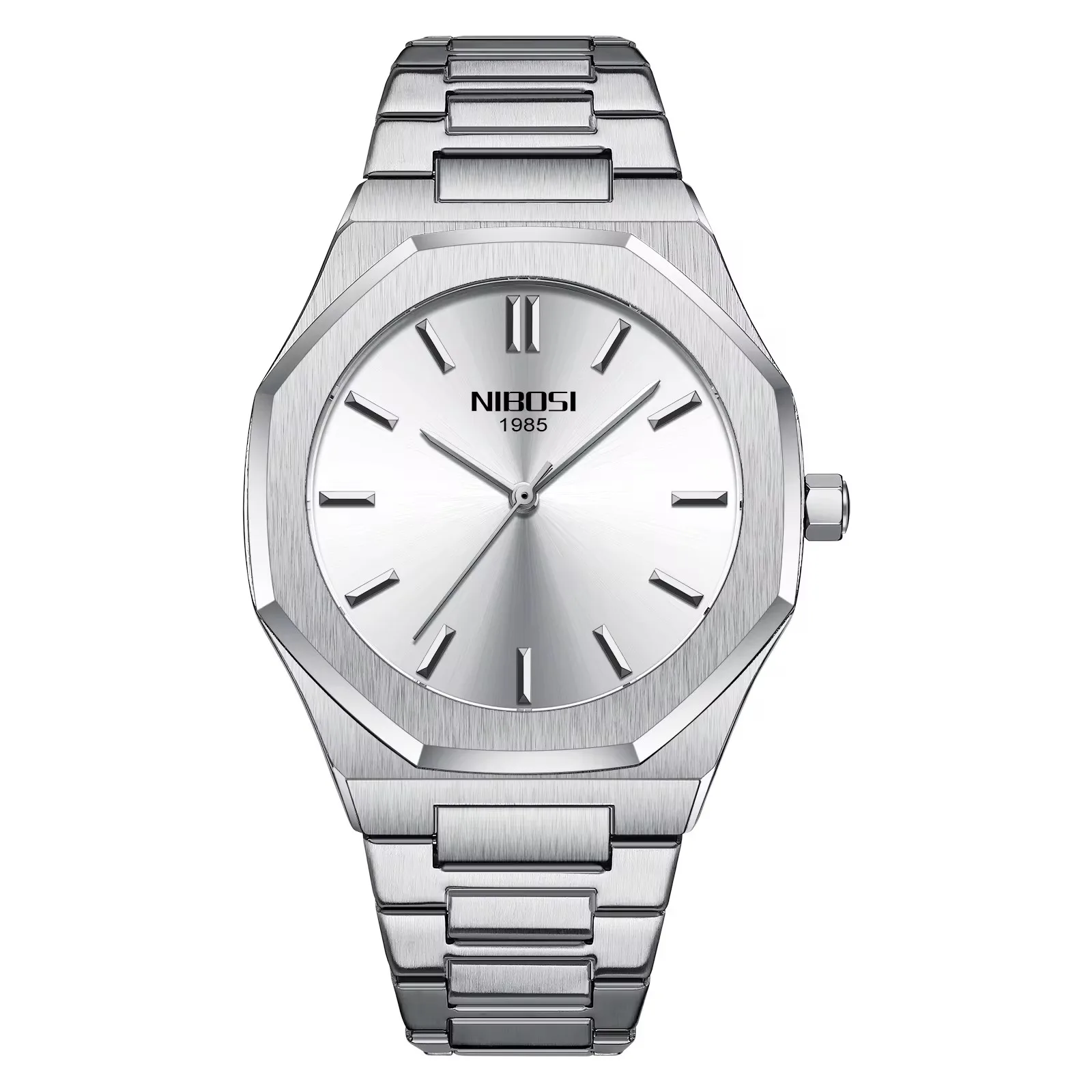 NIBOSI 2520 Quartz Stainless Steel Strap Luminous Japan Movt Business Classic Watches for Men