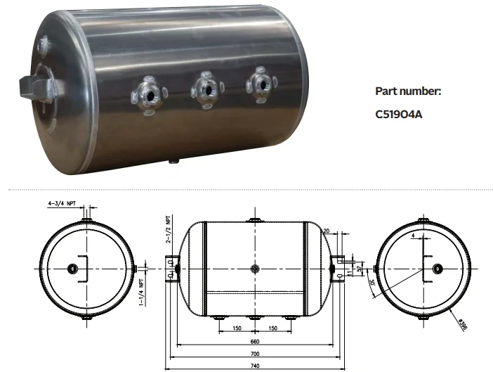 Air Tank 80 Litre Steel For Trucks To Suit Schmitz Buy Air Tank 80