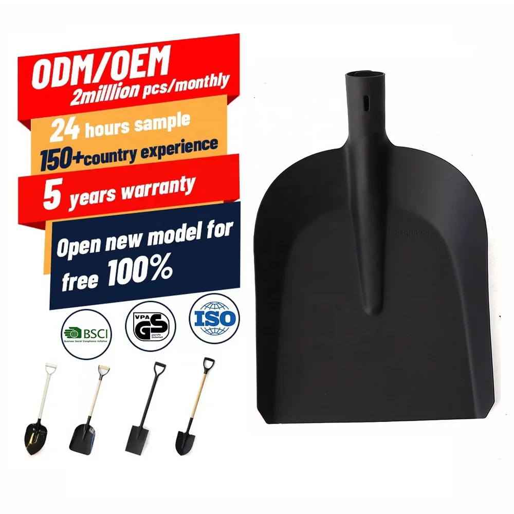 Mainit na Benta: Direktang Produksyon mula sa Pabrika sa Tsina para sa mga Kagamitan sa Pagsasaka, Agrikultura, Hardin at Konstruksyon — Itim na Ulo ng Pala at Asadilya na Gawa sa Carbon Steel