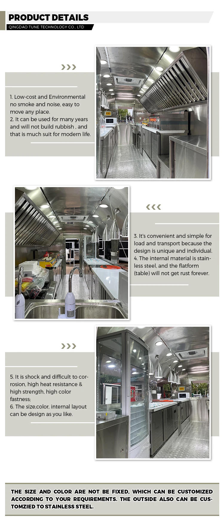 Concession Ice Cream Mobile Food Trailer Snack Food Van Truck for Catering with Fully kitchen Equipped factory