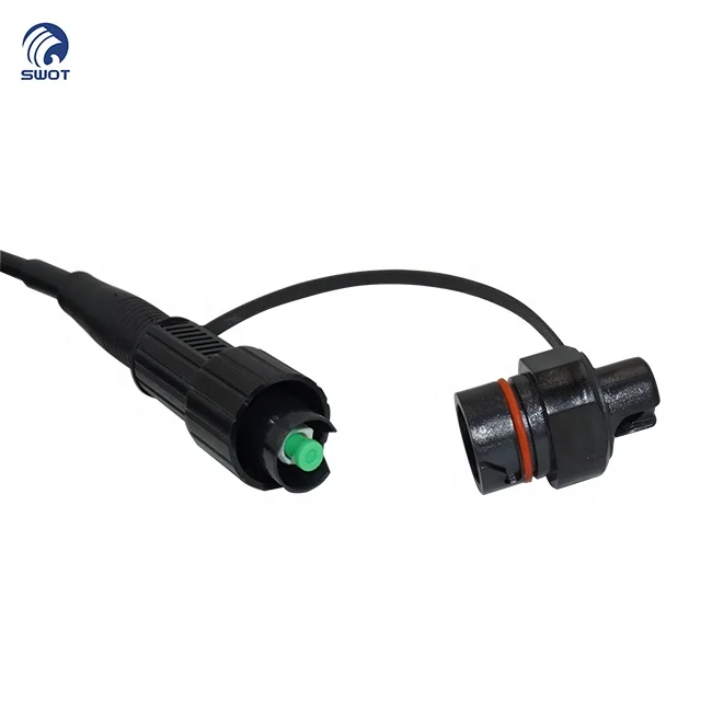 IP68 Waterproof Jumper Preconnectorized Round Fiber Optic Drop Cable 5.0MM With Hauwei SC APC Connector