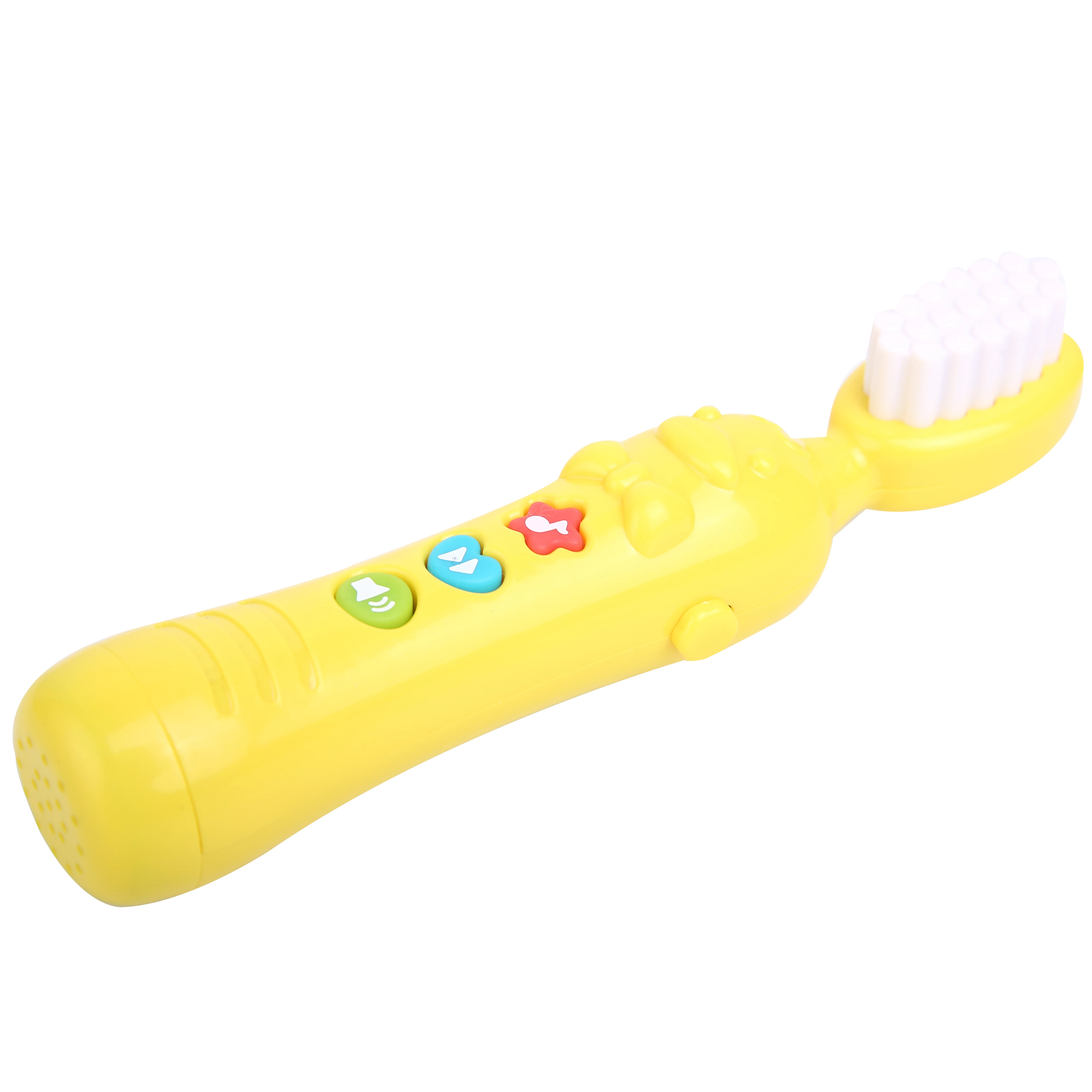 OEM Factory Customized ABS Materials Toothbrush Shape Sound Educational Toy for Baby Gifts
