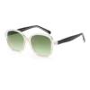 C6 transparent  solid white framegradual green lens
