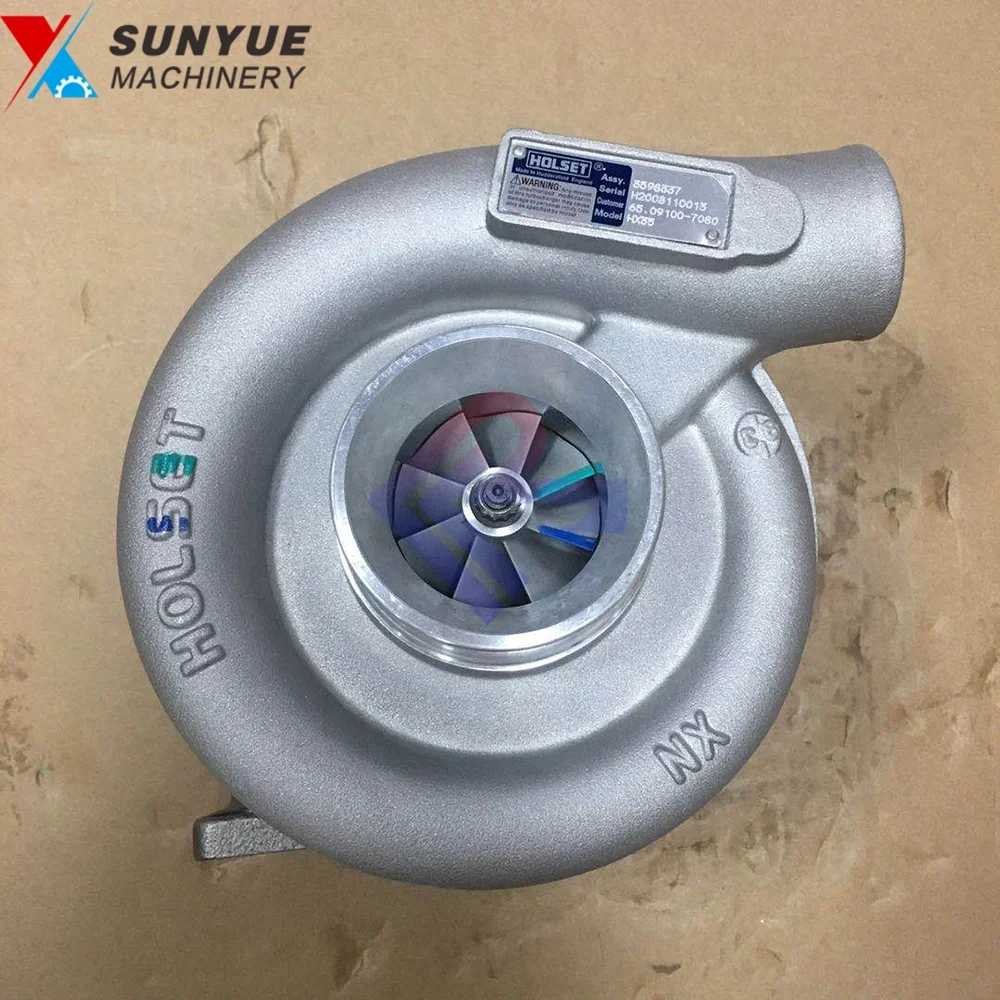 DH220-5 DX225 Turbocharger for Doosan DB58 Engine, HX35 Model, 3
