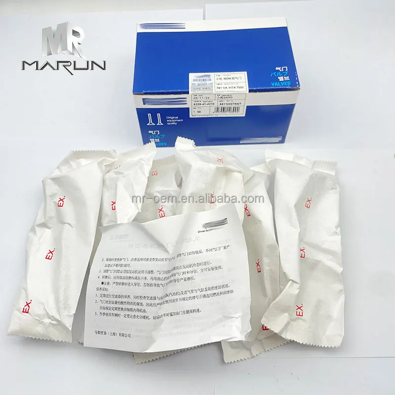 6209-41-4210 6209414210 for PC200-6 Engine S6D95 Excavator Original MAHL Exhaust Valve Construction Machinery