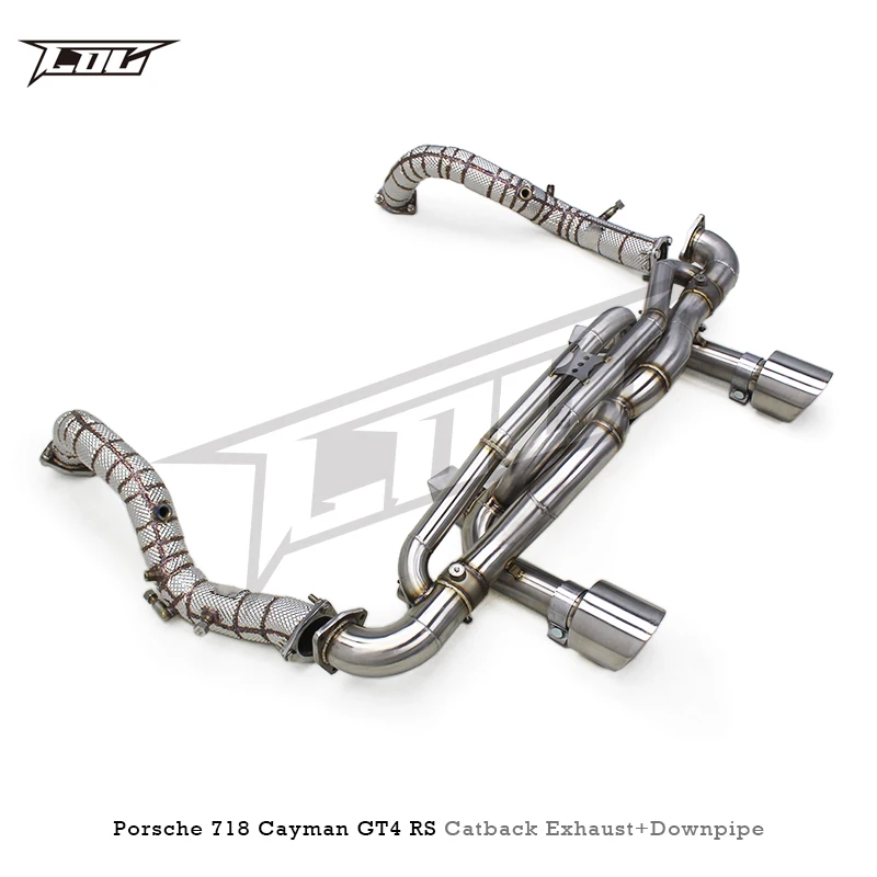 ポルシェ718ケイマンGT4RS 4.0L2022-2025ステンレス鋼排気管マフラー