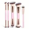 5pcs pink brush set