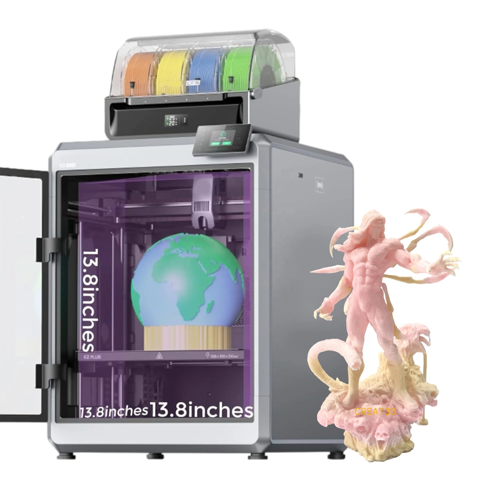K2 PLUS COMBO FDM 3Dプリンター 高速印刷 600mm/s マルチカラー対応 