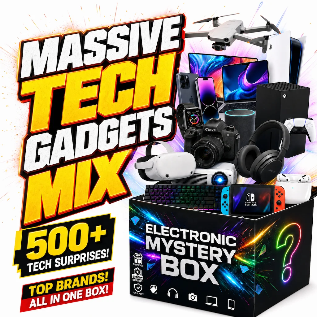 COSMOVA Advanced Mystery Box Electronics for Gamers with Camera-500+ Techon Gadgets Wholesaler Price Electronics Mystery Box