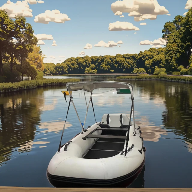 Stable 1.2mm Thick PVC Rubber Dinghy 1.2mm Hypalon Hard Bottom Folding Fishing Kayak Speedboat Canopy for Ocean Waters Wood