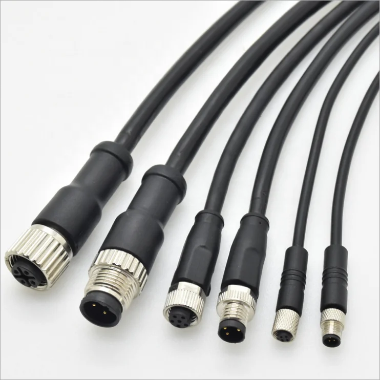 Waterproof M5 M8 M12 8Pin Circular Connector Sensor Cable for Servo Motor Industrial Robot