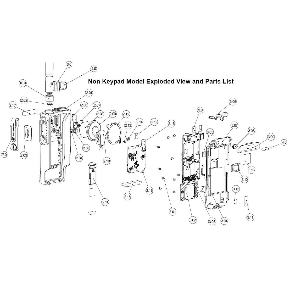 Front Housing For DP4400e 0104065J43 PMLN7425 PMLN7415 PMLN7323