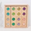 Double row 8 gemstone building blocks (with wooden box