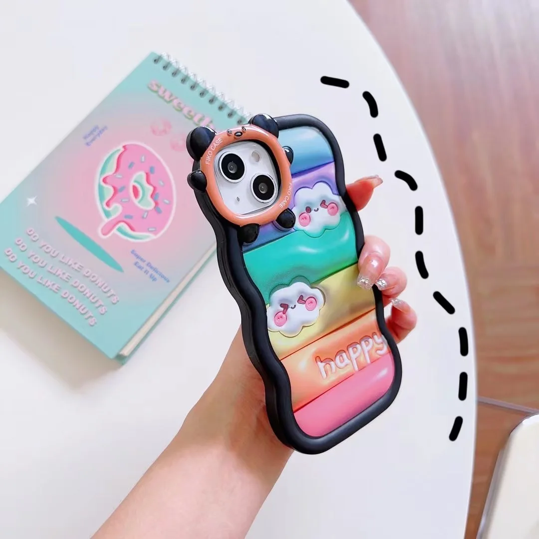 Fashion Cartoon 3d Soft TPU Mobile cover For Samsung S24 S23 ultra M14 360 lining custom cute shockproof phone case