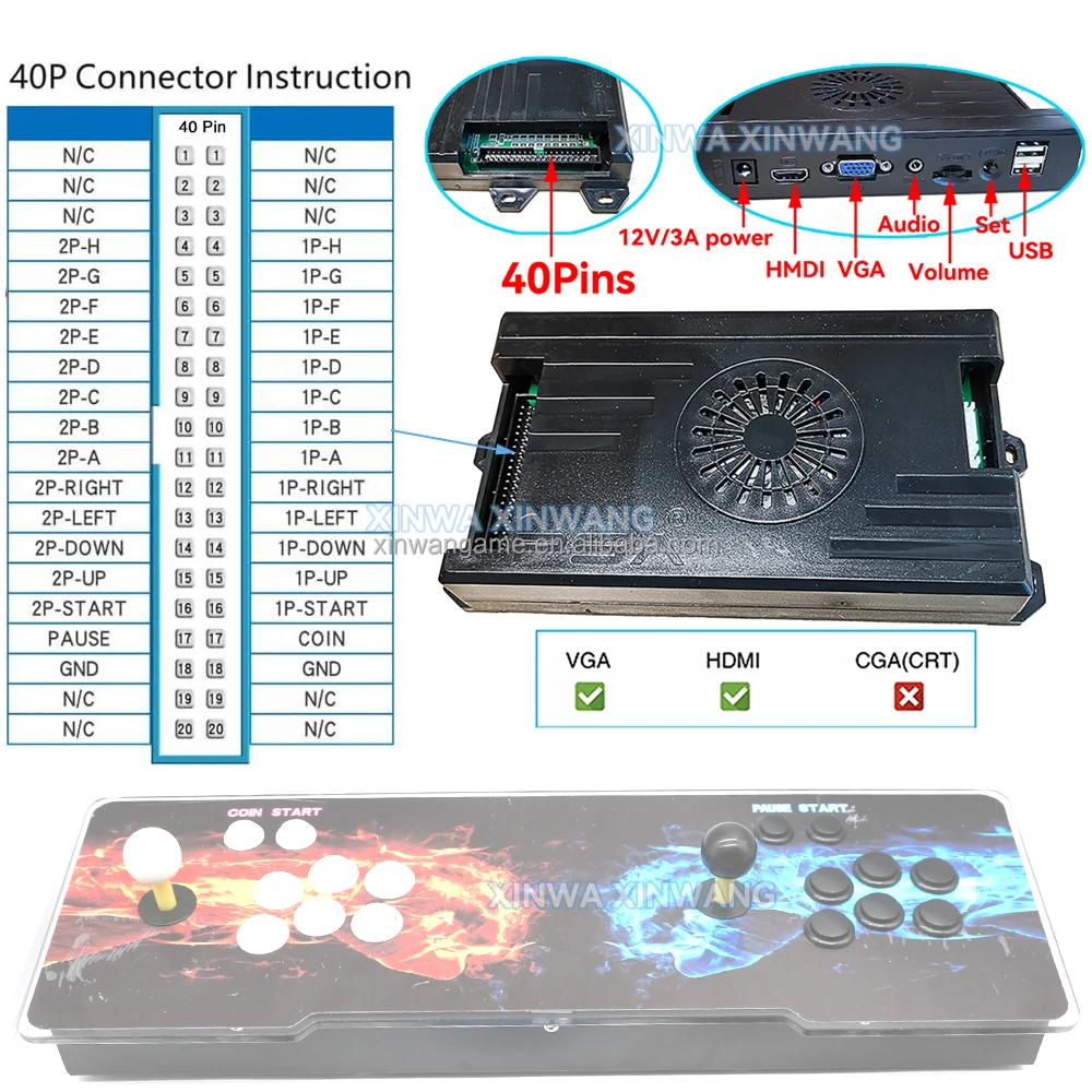 9800 in 1 Pandora Saga DX 2 Plus Arcade Box Family Version