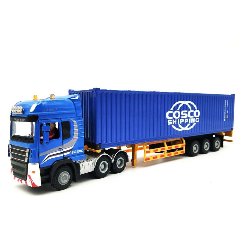 【A】28cm CHINA SHIPPING Container truck model 1:50 mini container truck model O.A.S ship model