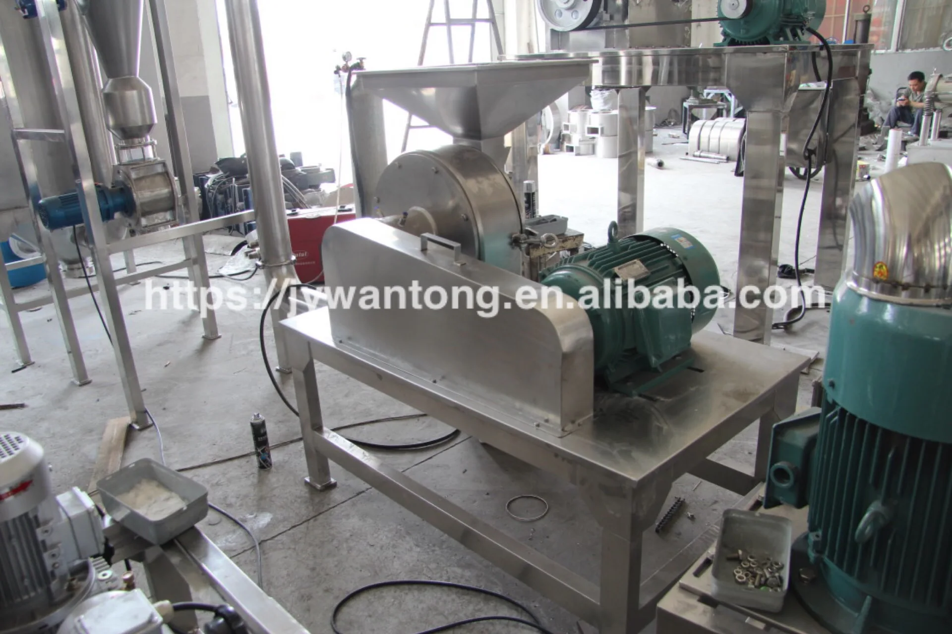 WFC Dxf 20d Fine Cane Food Frp Fiber Glass Waste Product oyster Shell Spice Casava Powder Grinding Machine