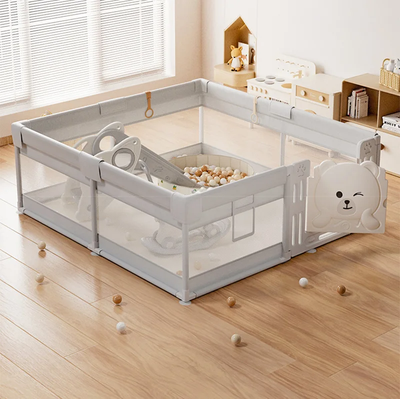 Foldable 47X47in Baby Playpen with Mat Indoor and Outdoor Play Yard Fence for Babies and Toddlers