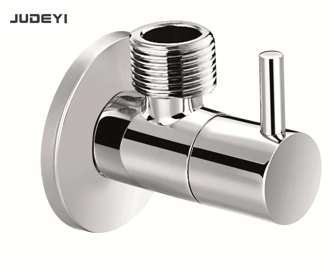 Стопорный клапан для воды, латунный угловой клапан для ванной комнаты, соединитель для унитаза, угловой клапан 1/2 дюйма