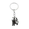 Guitar cat keychain