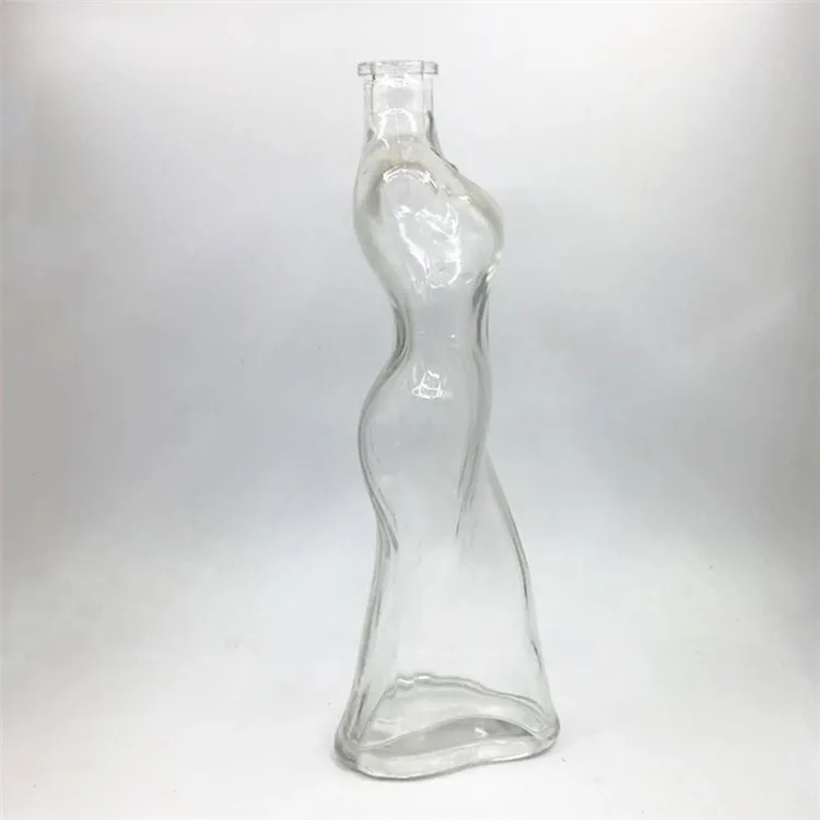 Fancy Customized Design for Whisky Brandy Spirit Gin Liquor Glass Woman Body Shape Bottle