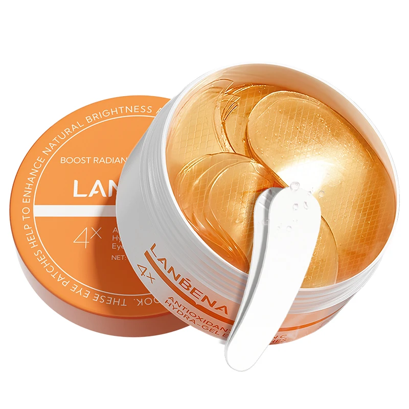 LANBENA Wholesale Vitamin C Moisturizing Whitening Remove Dark Circles Hydrogel Eye Patches