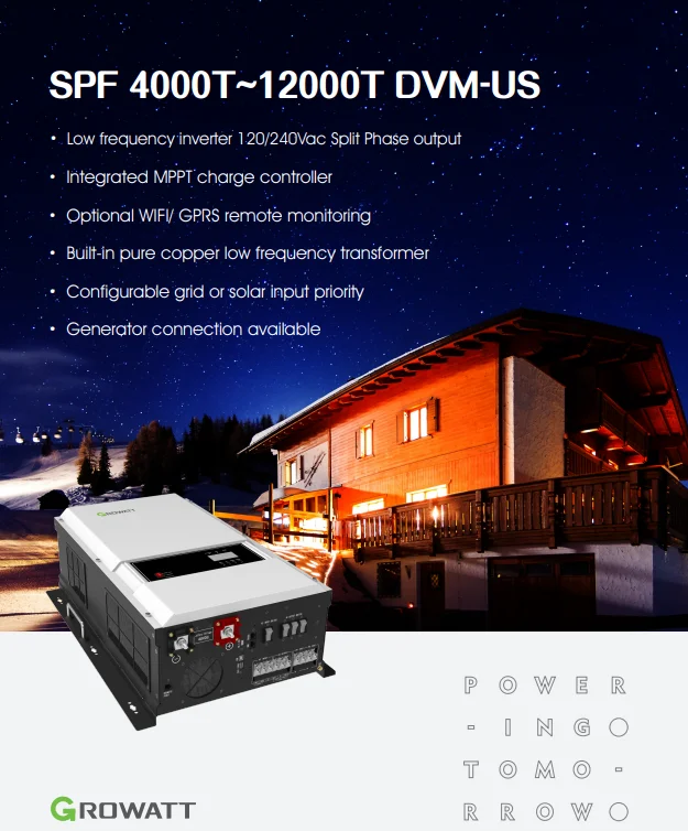 Growatt 12000w Spf 12000t Hvm 48v Mppt 80a Wifi Device Solar Power Off Grid Storage System 12kw 9067