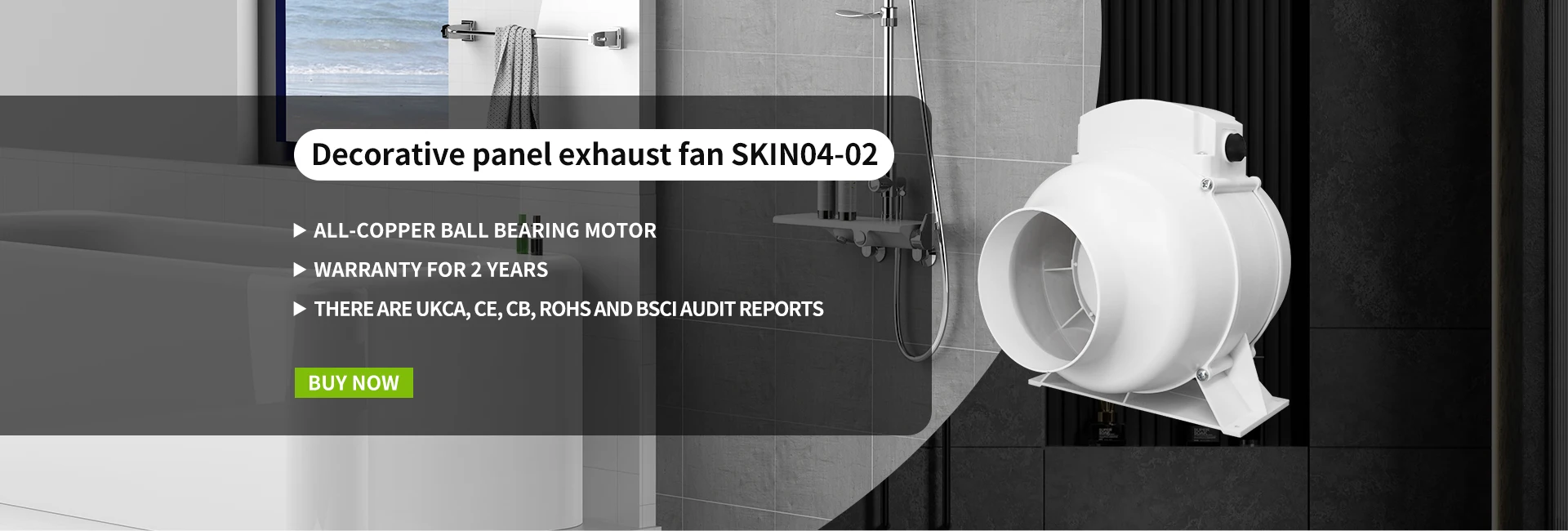 Inline Duct Air Extractor, ABS, 230 V, High speed 234m3 - detail 12