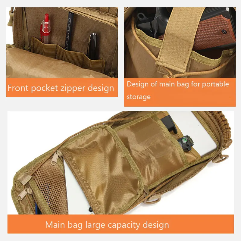 Yakeda1000d Laser Cut Outdoor Gear Shoulder Bag Camping Hiking Tactical