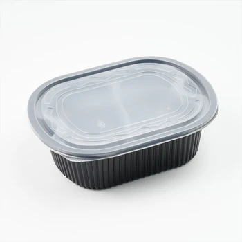 Customizable Disposable Plastic Lunch Box Lid Microwavable 2-7 Compartment Take Away Food Containers Plastic Plates Bowls