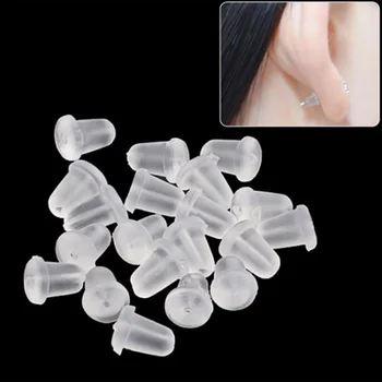 Clear Earring Back 5 mm Silicone Clear Earring Clutch Safety Backings 1000  Pieces 