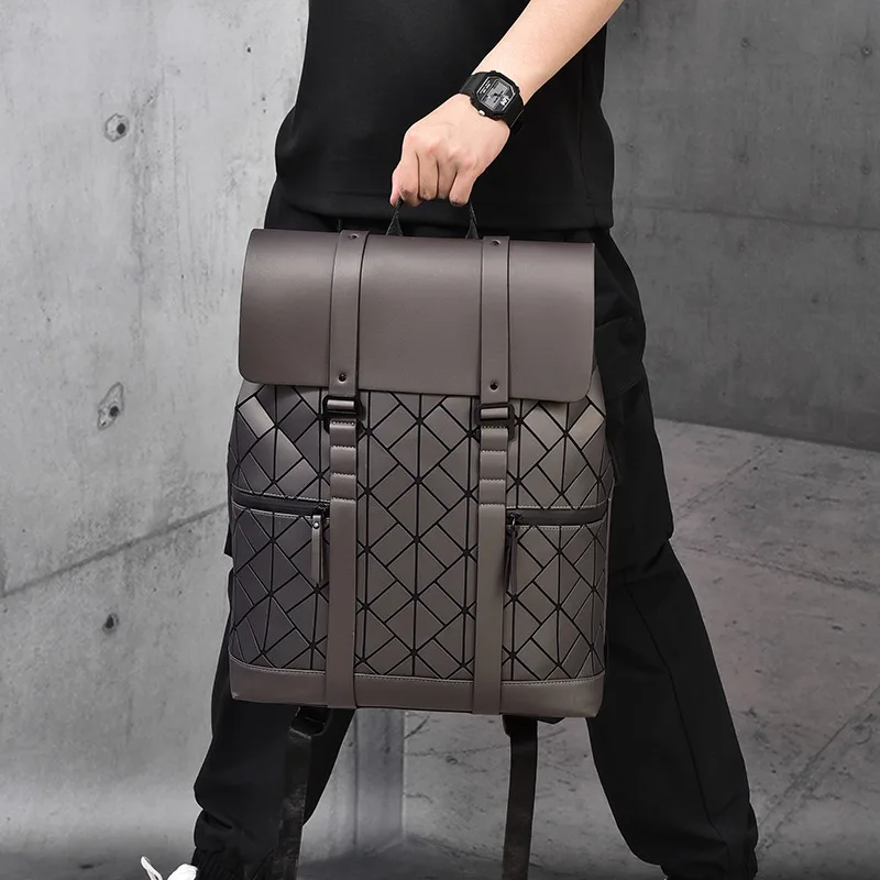 2024 Best Quality Waterproof PU Leather Fancy Luxurious OEM Men's Business  Laptop Backpack School Knapsack Mochila Sac a dos