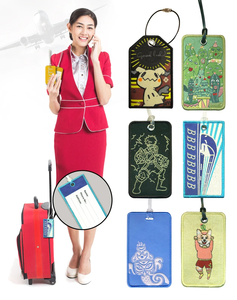 Custom Embroidery Luggage Tag Buy Embroidery Luggage Tag Product on