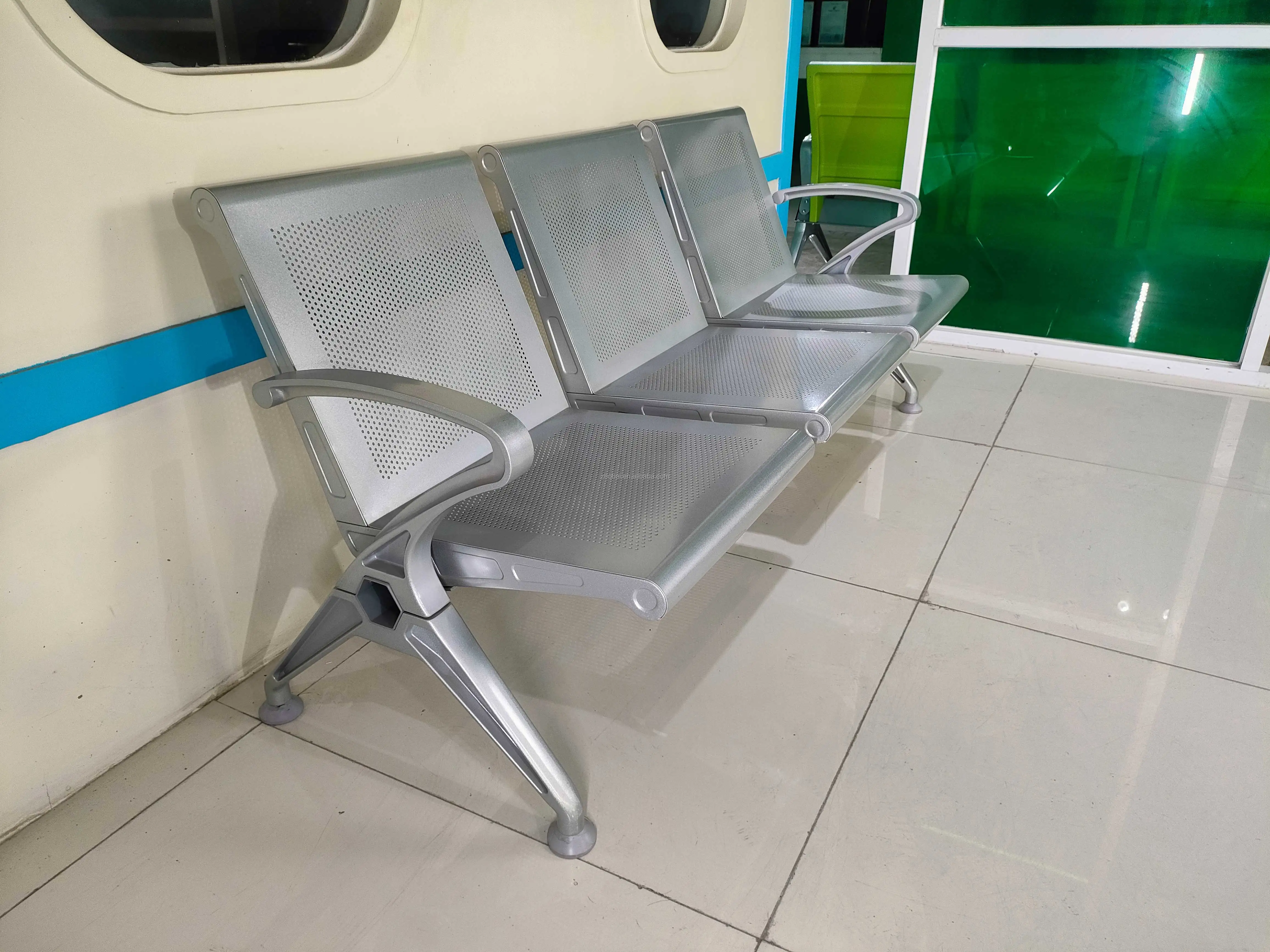 Modern Stainless Steel Multifunction Armchair 5-Year Warranty for Waiting Rooms 1-3 5 Seats for Airport Hospital School Gym Use 4