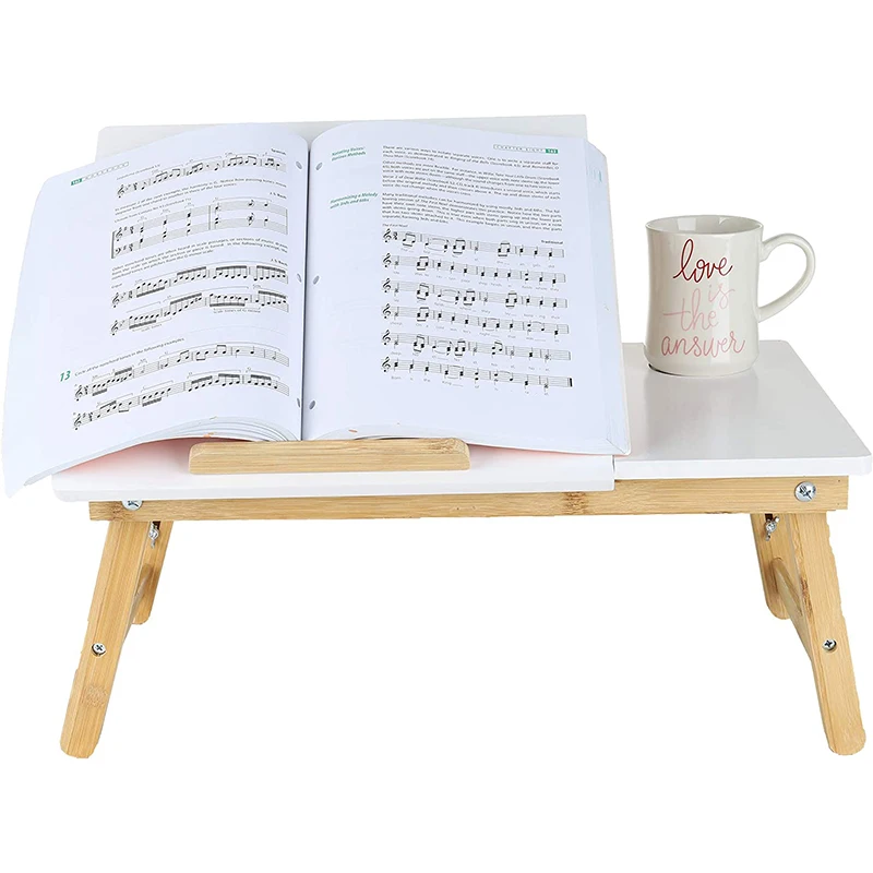Wholesale Bamboo Lap Desk Bed Tray Foldable and Adjustable Laptop Table for Home Furniture for Bed Sofa Study Writing