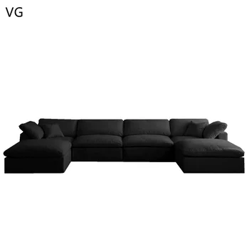 New modern style furniture Black fabric Bedroom furniture Hotel Apartment Suite living room sofa