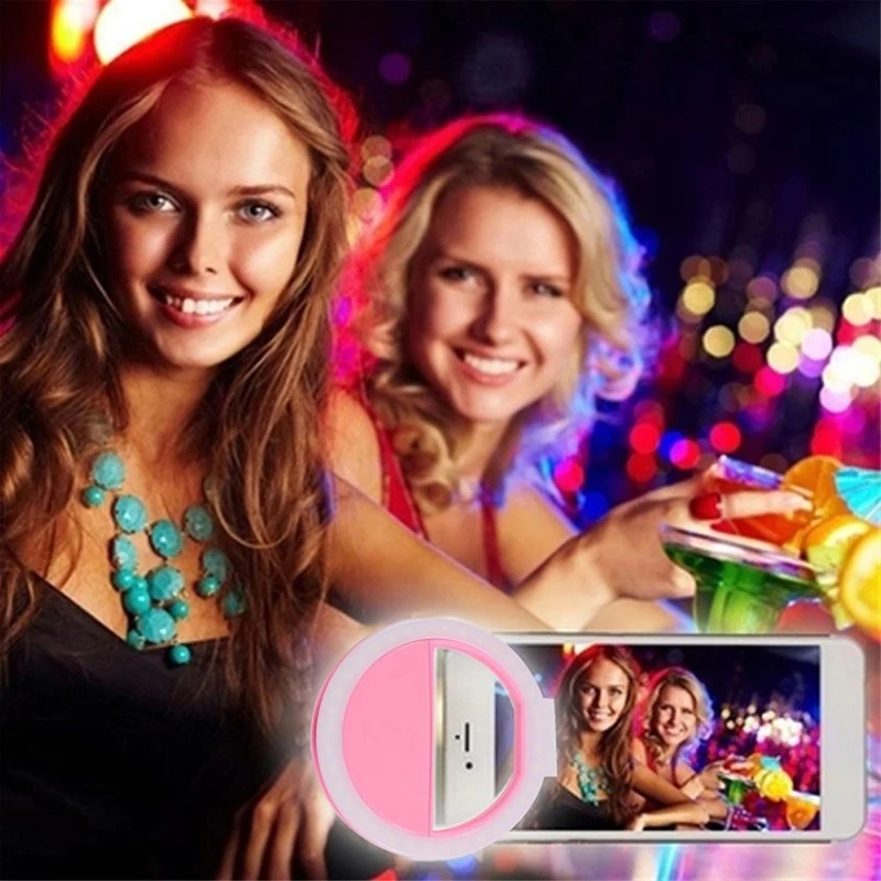 Led Selfie Ring Light Mobile Phone Lens LED Selfie Lamp Ring for IPhone  Phone Selfie Clip Light Accessories